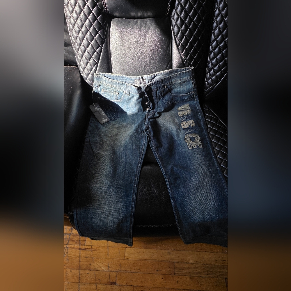 Versace Men's Dark Blue Skinny Jeans